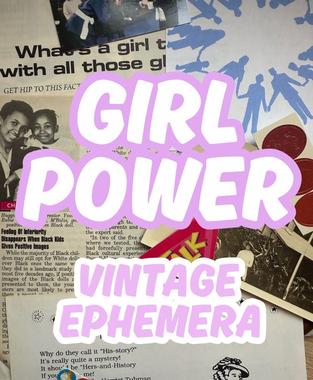 Vintage Girl Power Ephemera Pack: 1920's - Y2K Paper Grab Bag 