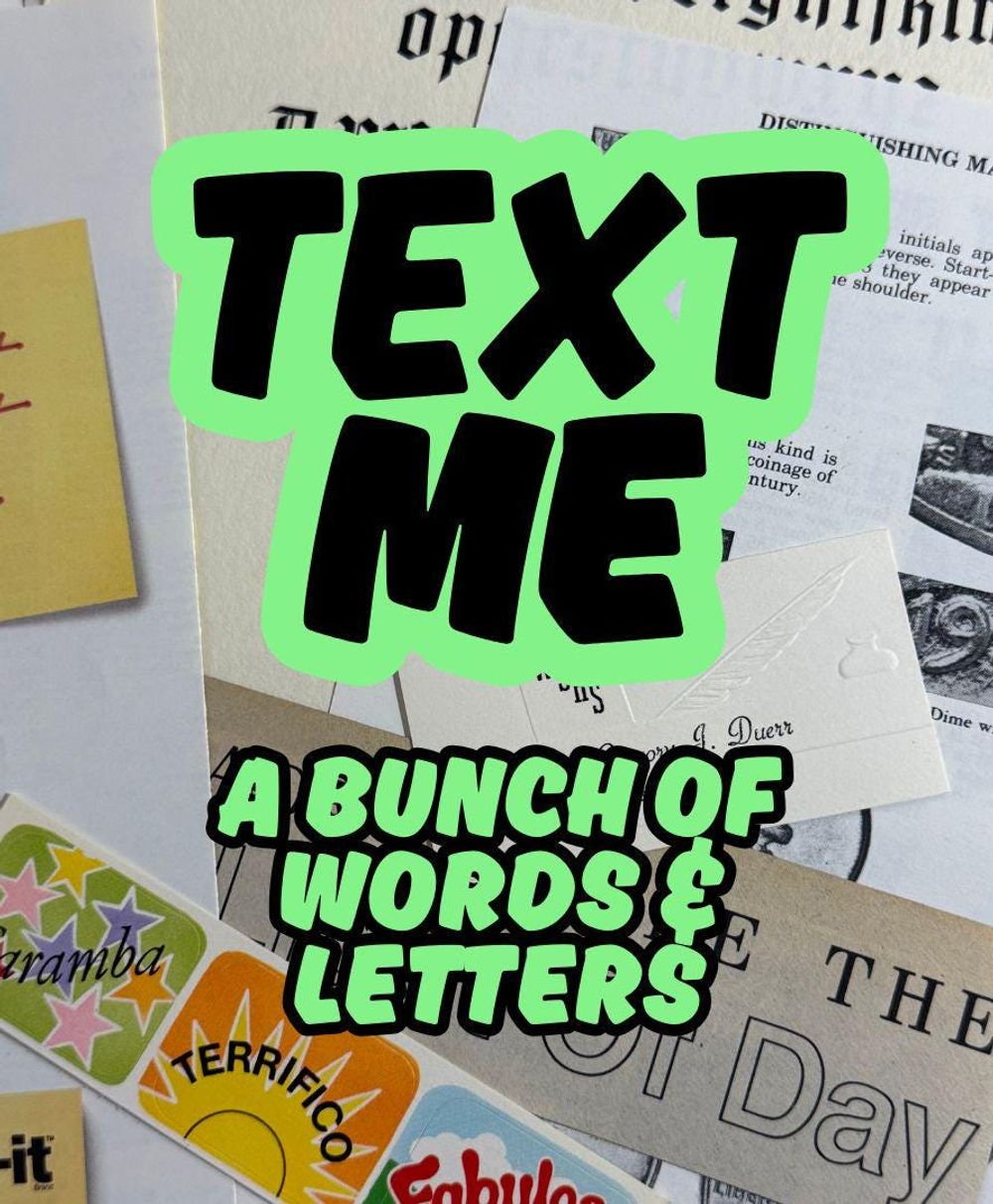 Vintage "TEXT ME" Ephemera Pack: Junk Journal Paper Grab Bag